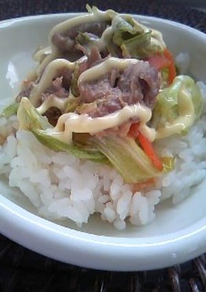 ニンニクマヨポン丼-レシピのメイン写真