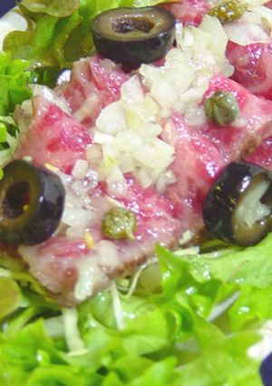 牛肉のたたき＆新玉ねぎドレッシング-レシピのメイン写真