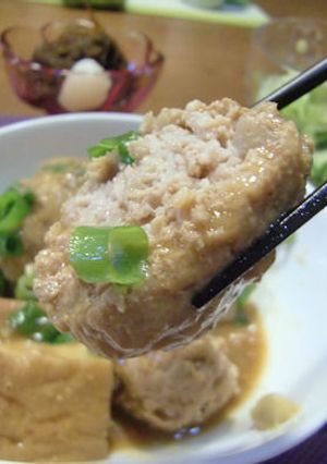 フープロで♪【豚肉団子のみそ煮】♪-レシピのメイン写真
