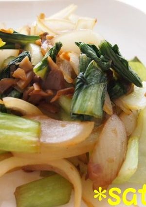 玉ねぎとチンゲン菜の中華炒め-レシピのメイン写真