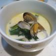 あさりとほうれん草のミルクスープ