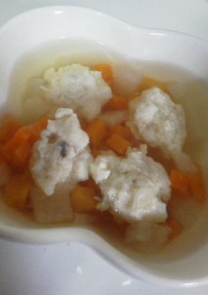 離乳食後期＊フワフワ鶏団子の野菜スープ＊-レシピのメイン写真