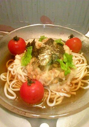 簡単なめ茸おろし冷やしうどん　-レシピのメイン写真