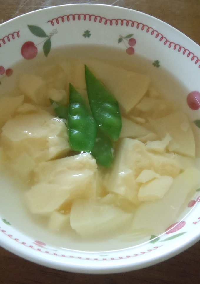 筍と卵豆腐の簡単スープ-レシピのメイン写真