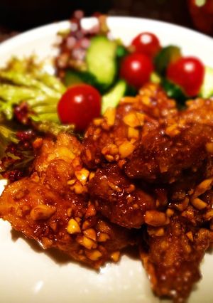 給食の味♪鶏唐揚げのナッツがらめ-レシピのメイン写真