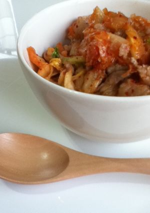 ウマ辛豚キムチ丼-レシピのメイン写真