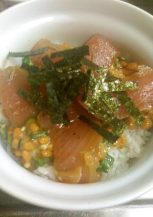 まぐろのずけとトロットロ丼☆上手いはず-レシピのメイン写真