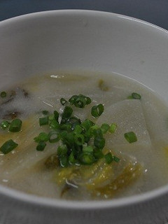 白菜の漬物で粕汁風。-レシピのメイン写真