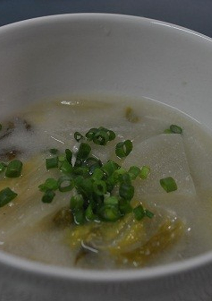 白菜の漬物で粕汁風。-レシピのメイン写真