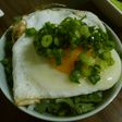 卵かけご飯♪残り物の春菊で最高( ´∀`