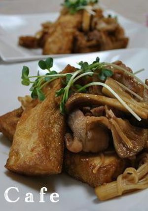 ★豚肉と厚揚げときのこのバターしょうゆ炒-レシピのメイン写真