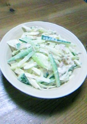 ツナとチーズで食べやすい♪セロリサラダ-レシピのメイン写真