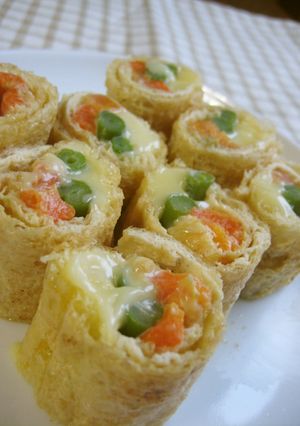 油揚げの野菜くるくる巻き-レシピのメイン写真