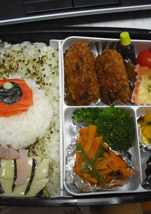 目玉のおやじい (◎)ノ (キャラ弁)-レシピのメイン写真