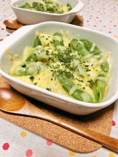 スナップえんどうと新じゃがのチーズ焼き♪-レシピのメイン写真