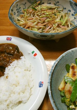 かまぼこ+きぬさや+バター+卵＝うまし❤-レシピのメイン写真