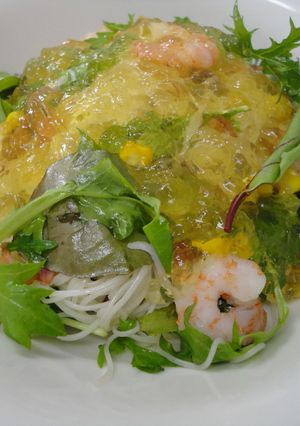 コンソメゼリーdeキラキラそうめん☆-レシピのメイン写真