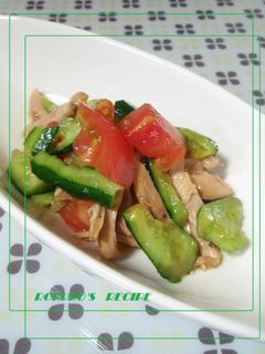 ➏ 蒸し鶏の中華あえ ➏-レシピのメイン写真