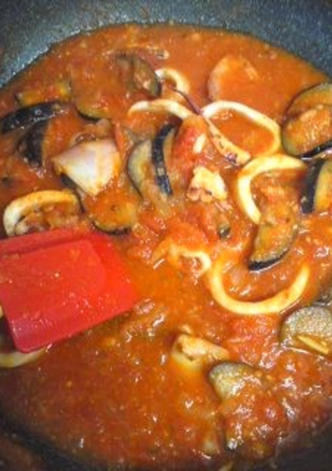 イカと茄子のトマト煮-レシピのメイン写真