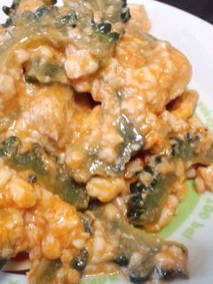 ゴーヤと鶏胸肉のオーロラ炒め-レシピのメイン写真