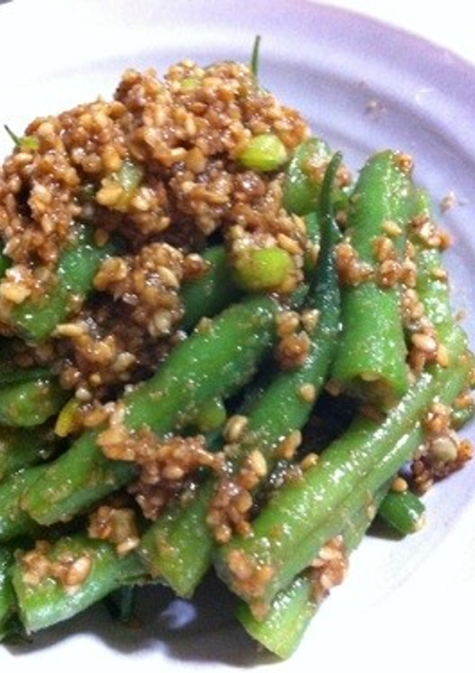 超簡単..5分..丼で胡麻和 えいんげん-レシピのメイン写真