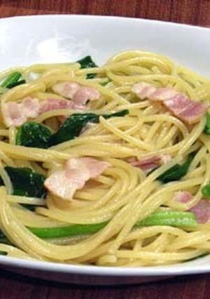 ほうれん草ベーコン醤油パスタ-レシピのメイン写真