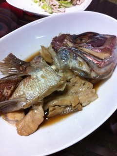 鯛のアラ炊き-レシピのメイン写真
