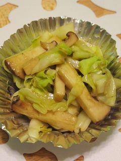 お弁当に!キャベツとエリンギの簡単炒め☆-レシピのメイン写真