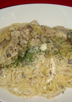 ツナとキノコの和風クリームパスタ-レシピのメイン写真