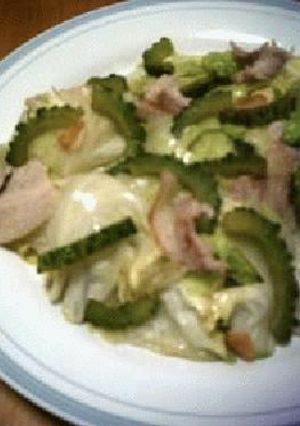 ゴーヤ＋レタスの炒め物・アジアンtaste-レシピのメイン写真