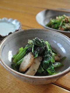 小松菜と生姜天の炒め煮-レシピのメイン写真