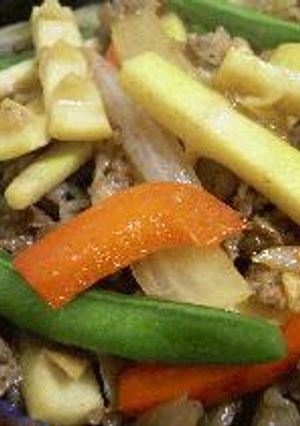 春野菜と牛肉のオイスターソース炒め-レシピのメイン写真