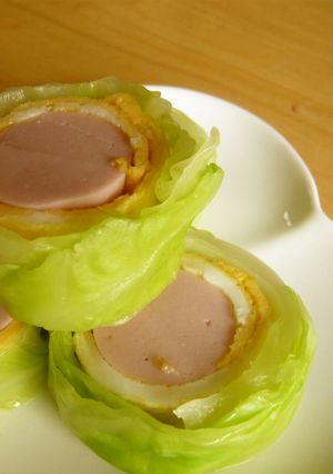 魚肉ソーセージのキャベ玉巻き-レシピのメイン写真