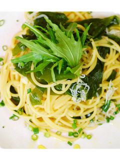 ワカメとしらすの和風パスタ-レシピのメイン写真
