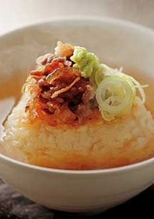 牛肉の時雨煮のせ　焼きおにぎり茶漬け-レシピのメイン写真