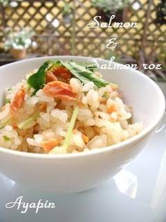 簡単♪鮭といくらの炊き込み御飯 by 梅ミッキー 【クックパッド