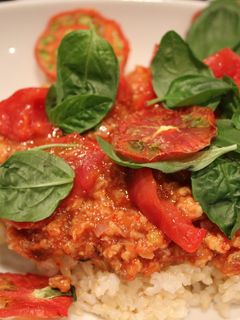 フレッシュトマトとさばそぼろのイタリア丼-レシピのメイン写真