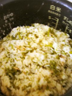 ニンジン葉とツナ缶で炊き込み御飯-レシピのメイン写真