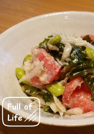 新玉ねぎと豆のごまマヨサラダ-レシピのメイン写真