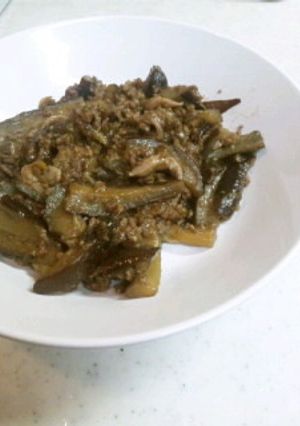 茄子と椎茸の肉味噌炒め-レシピのメイン写真