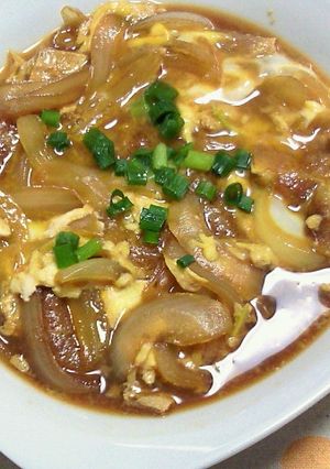 玉ねぎと油揚げで☆簡単卵とじ-レシピのメイン写真