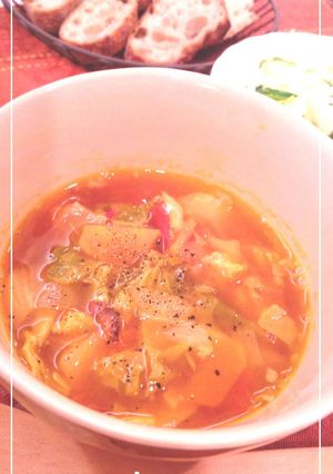 野菜たっぷり♡ミネストローネ-レシピのメイン写真