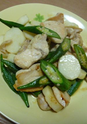 簡単！長いもと鳥むね肉のさっぱり炒め-レシピのメイン写真