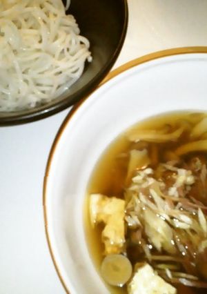 半田そうめんできのこつけ麺-レシピのメイン写真