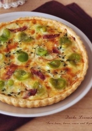 そら豆と新玉ねぎのキッシュ-レシピのメイン写真