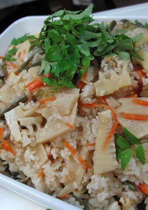 筍と蕨の山菜おこわ　～炊飯器で～-レシピのメイン写真