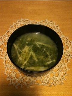 生青のりのお味噌汁-レシピのメイン写真