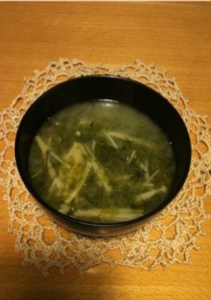 生青のりのお味噌汁-レシピのメイン写真