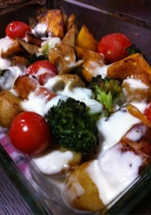 ☆温野菜とベーコンのカレーチーズ焼き☆-レシピのメイン写真