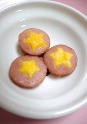 お弁当に♪卵ｉｎの型抜きフランクフルト☆-レシピのメイン写真